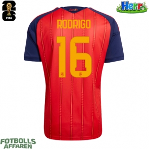 Spanien Rodri Hernandez #16 Hemmatröja VM 2026 Kortärmad